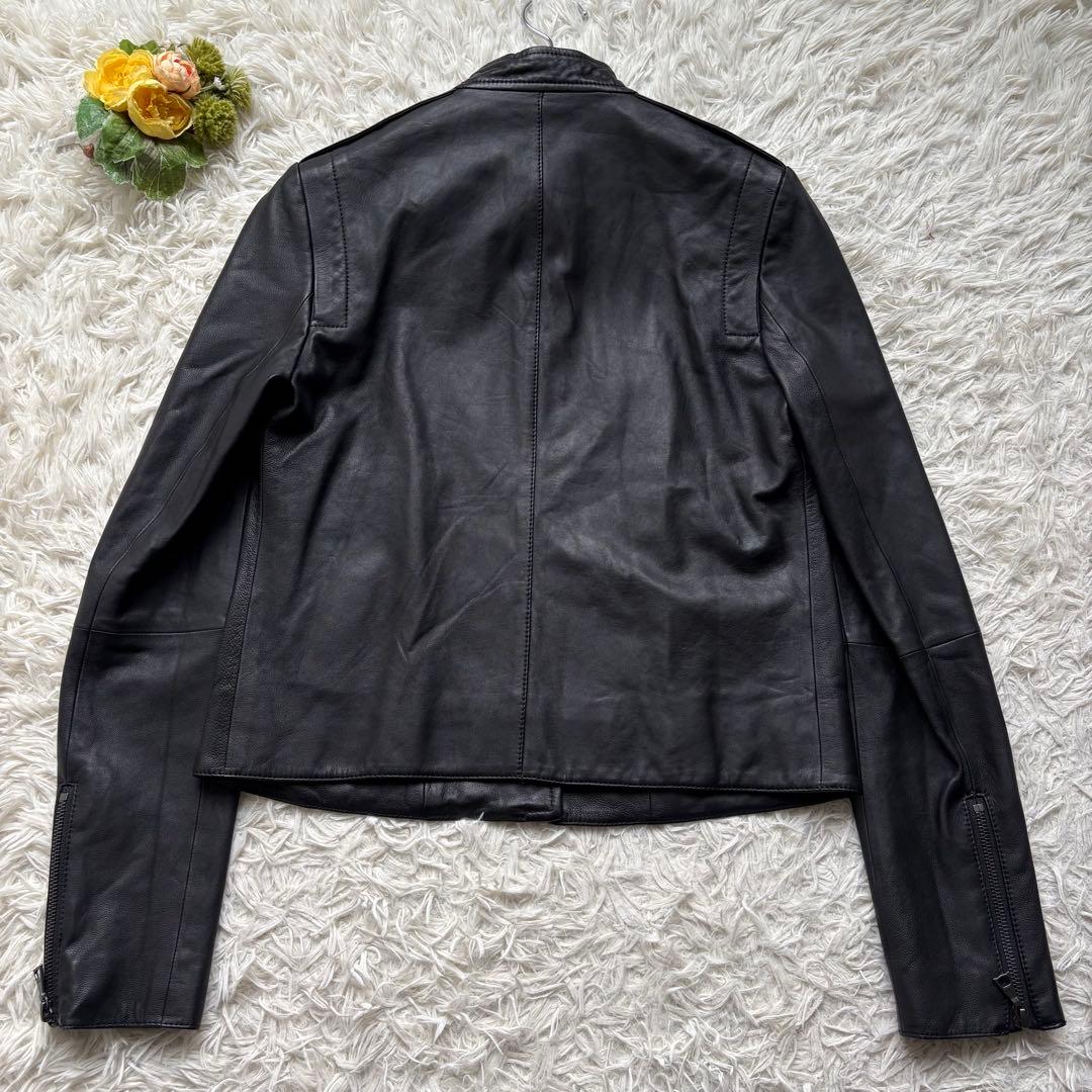 新品タグ付き♡セオリー シングルライダース レザージャケット 羊革 黒 S
