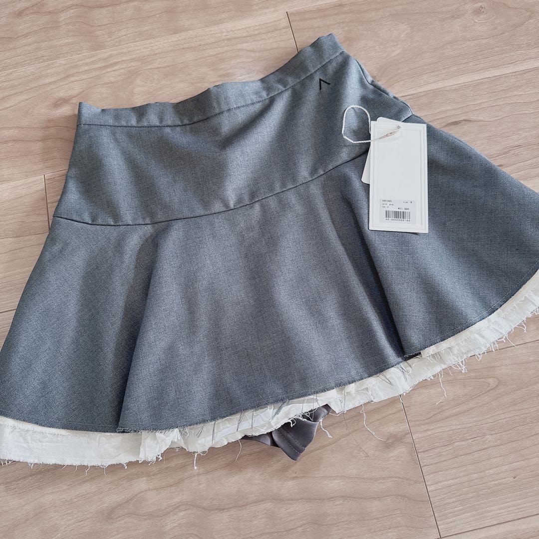 スカート andmary Chuchu flare mini skirt gray