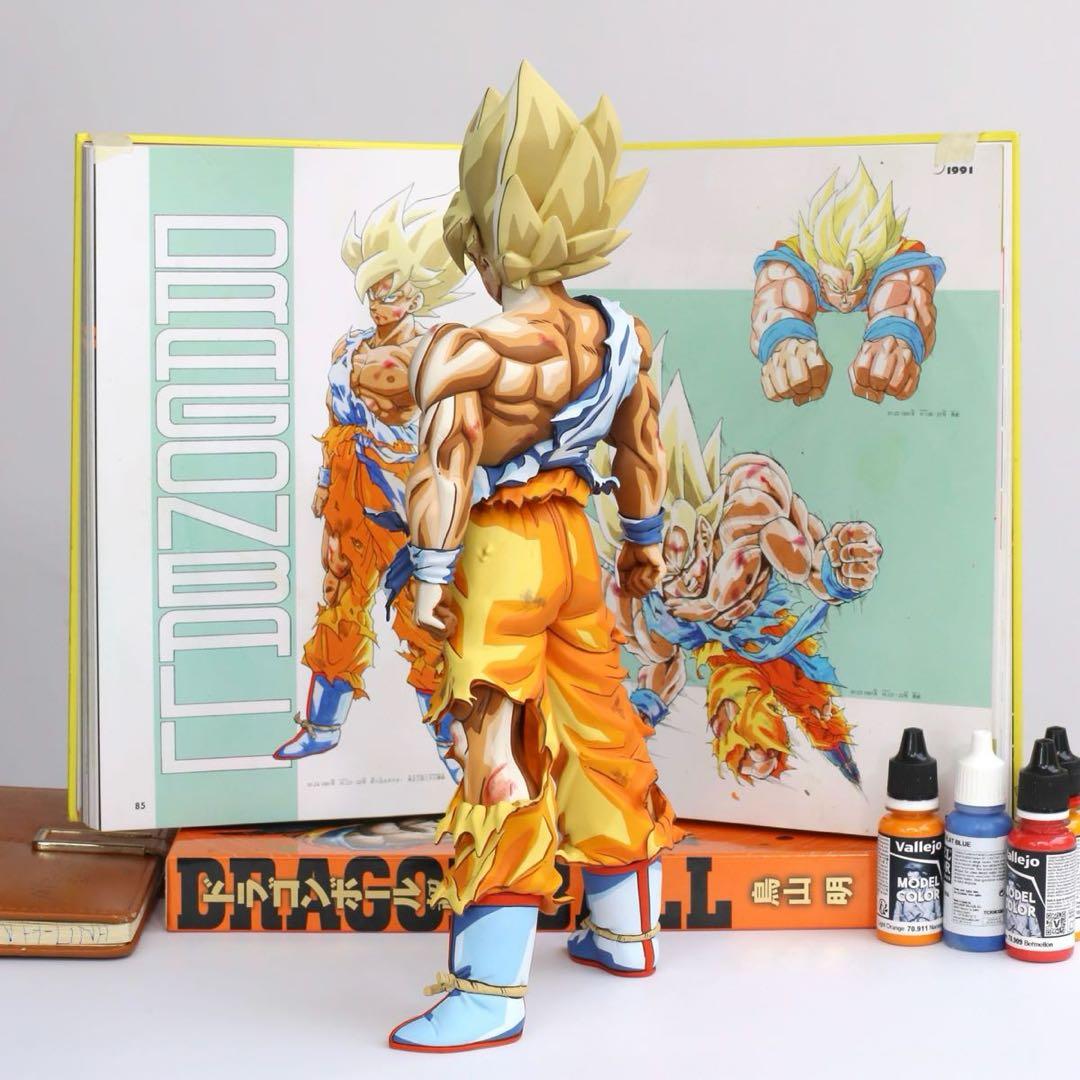 ドラゴンボールSMSP サイズ 伝説の超サイヤ人 孫悟空 リペイント 二次元彩色