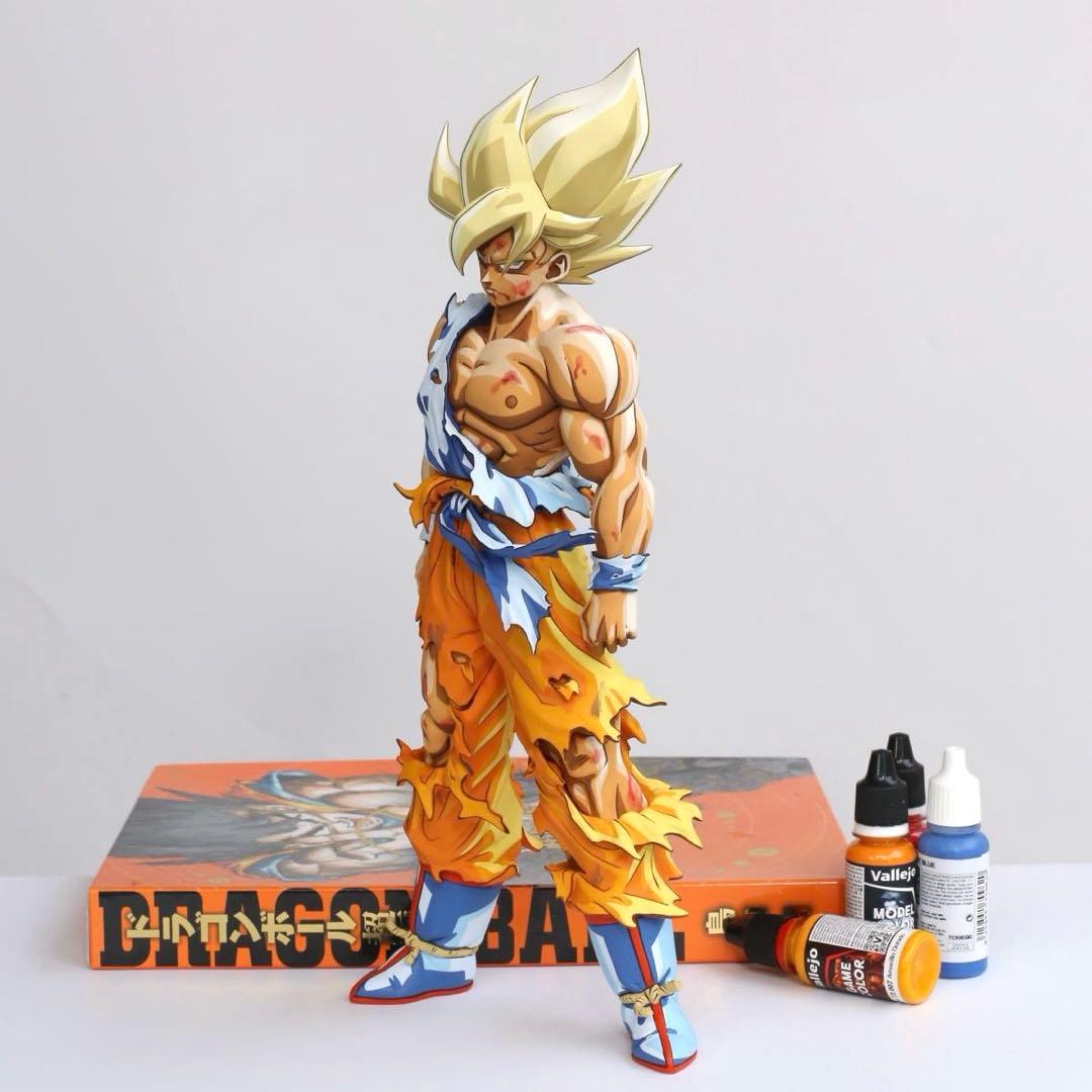 ドラゴンボールSMSP サイズ 伝説の超サイヤ人 孫悟空 リペイント 二次元彩色