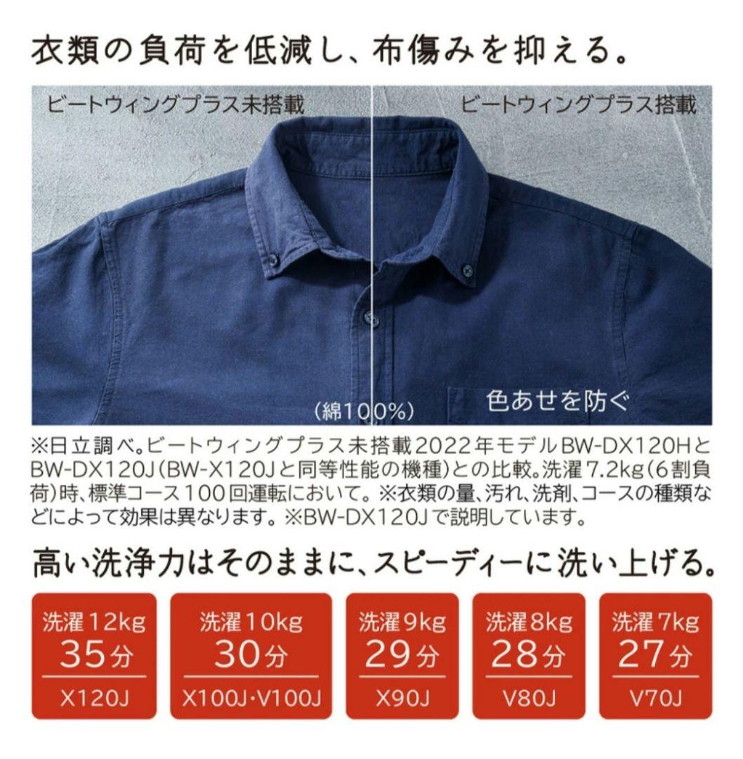 【送料無料】極美品　HITACHI　日立　ビートウォッシュ　7kg洗濯機