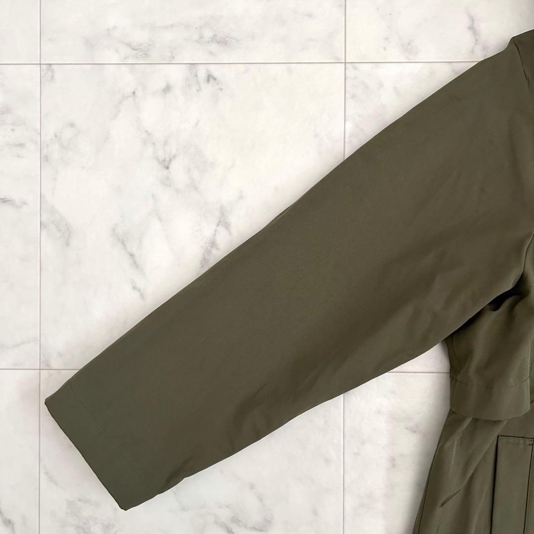 美品 iCB アイシービ Tussah T/C モッズコート カーキ 11