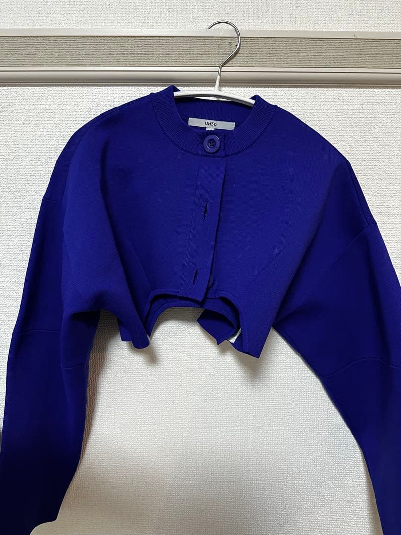 【美品✨】UN3D. アンスリード　ショートニットブルゾン　ブルー