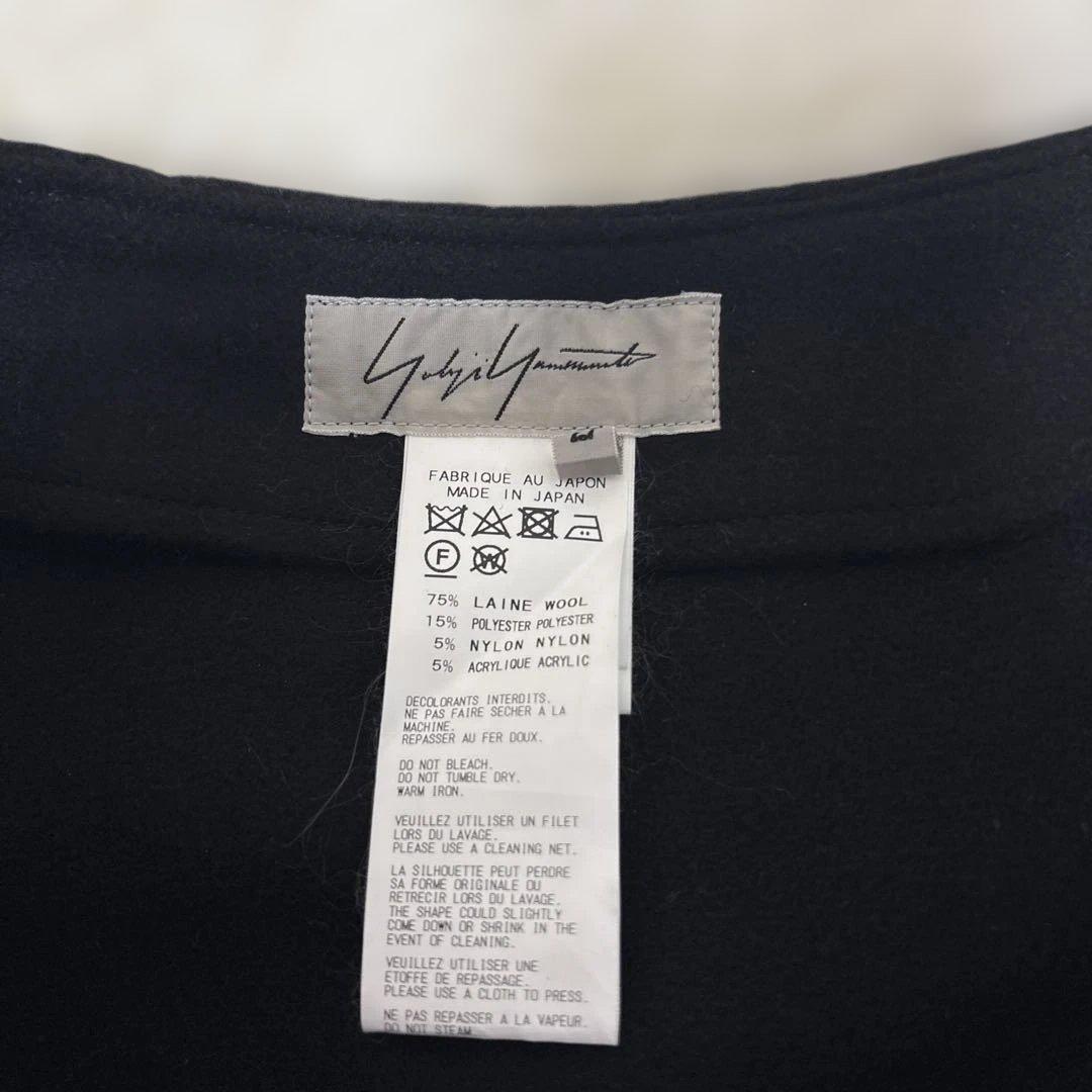 美品【変形アシンメトリー】ヨウジヤマモト　ミニスカートM 黒　ウール縮絨