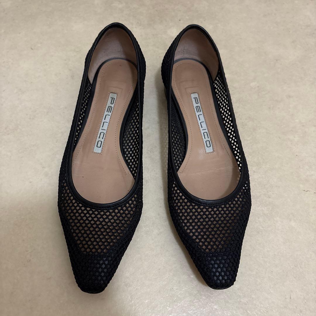 ペリーコ　メッシュパンプス　ドゥーズィエムクラス別注　黒　35