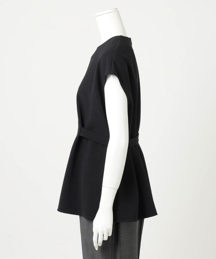 【R(アール)】ダブルクロス ベルテッドブラウス