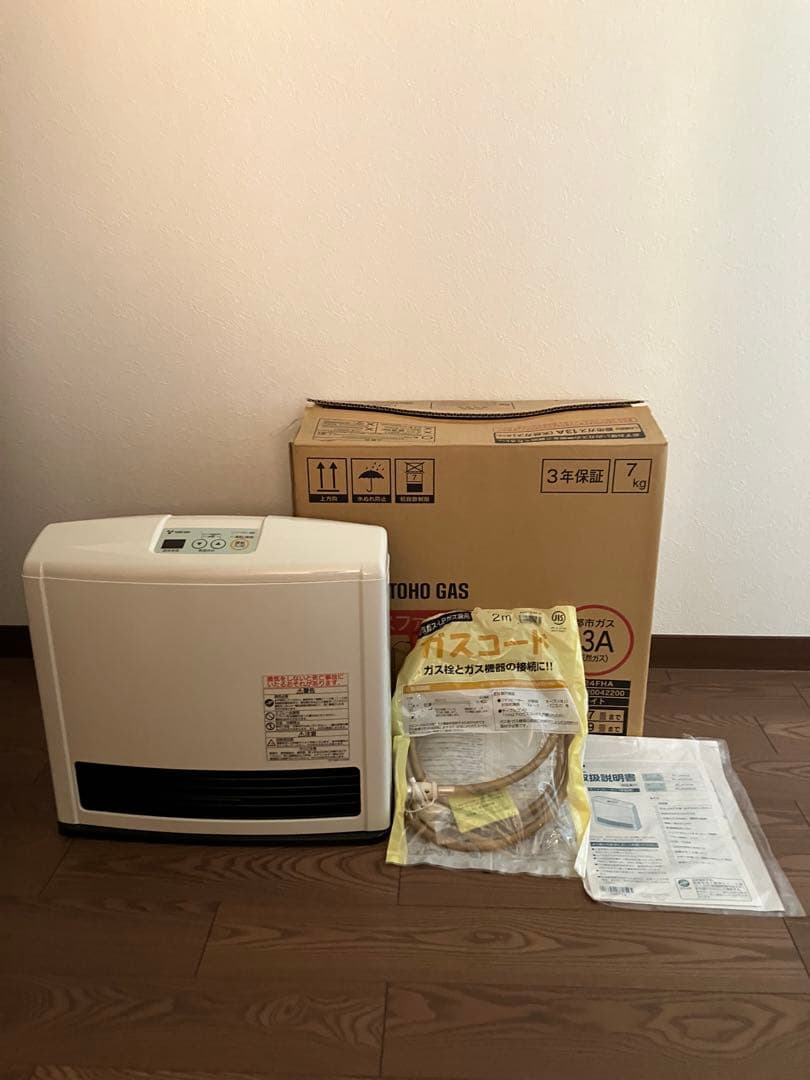 ガスファンヒーター都市ガス　リンナイRCー24FHA ガスホース取扱説明書付き