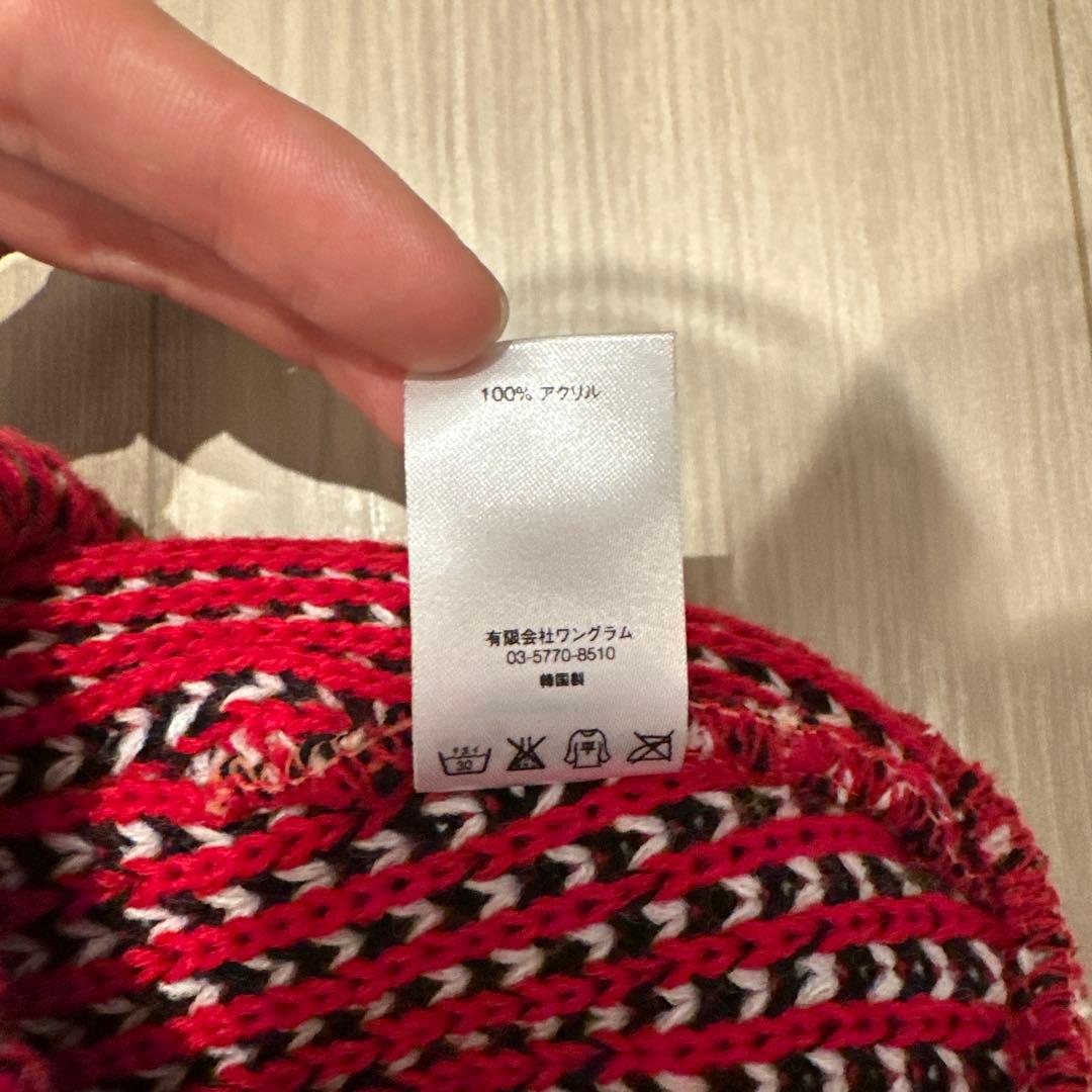 Supreme ニット帽 赤