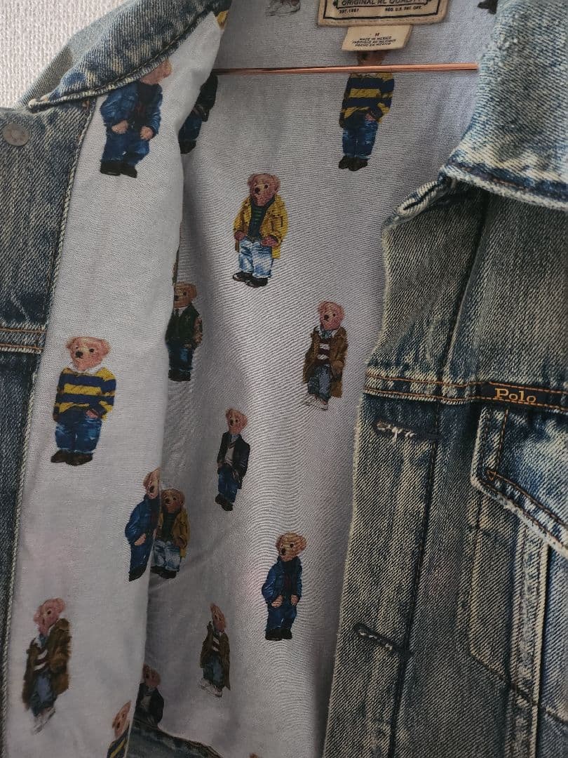 希少 ポロラルフローレン デニムジャケット ポロベア トラッカー ジージャン