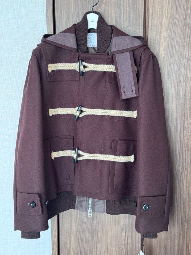 sacai 25AW メルトンダッフルショートコート　サイズ1