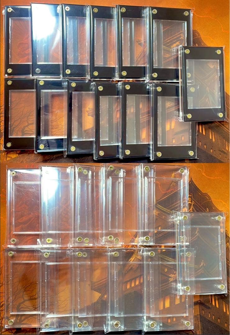 スクリューダウン＆アクリルフレーム＆フルプロテクトスリーブ【ブラック＆クリア】