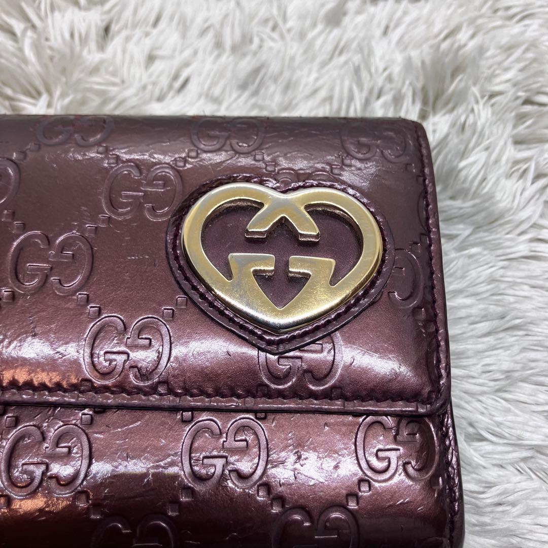 GUCCI ラブリーハート シマ GG柄 GG GGスプリーム 長財布