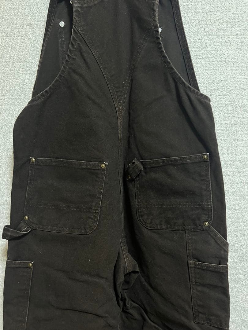 Carhartt ダークブラウン オーバーオール Sサイズ 美品