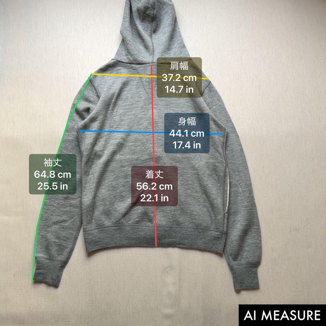 美品✨ ドゥロワー カシミヤ混 ジップアップパーカー グレー ロゴジップ　2