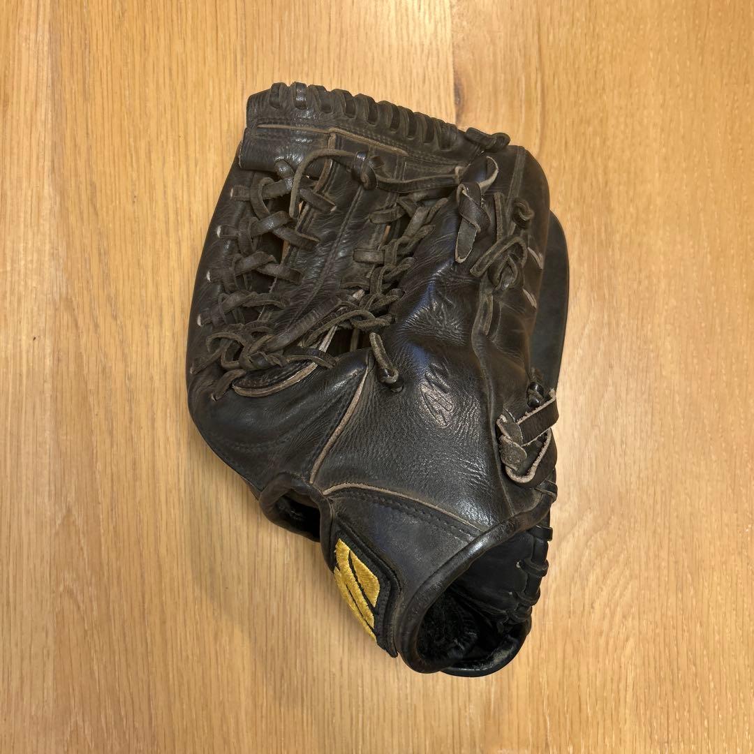 ミズノプロ　外野用　硬式野球グローブ 黒 レザー　ビックＭ