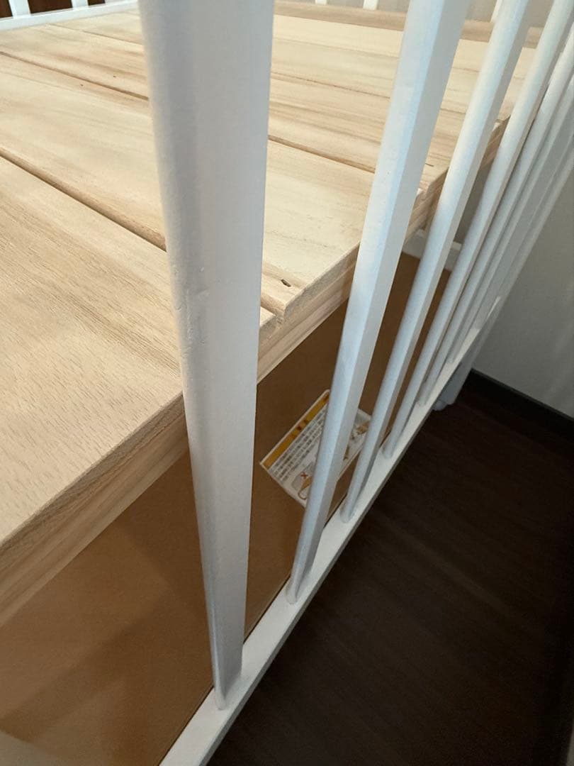 【美品】KATOJI ミニベビーベッド　ホワイト　木製　カトージ