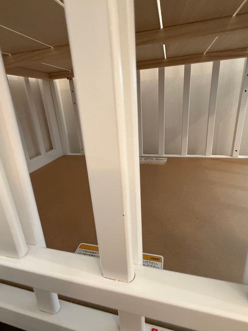 【美品】KATOJI ミニベビーベッド　ホワイト　木製　カトージ