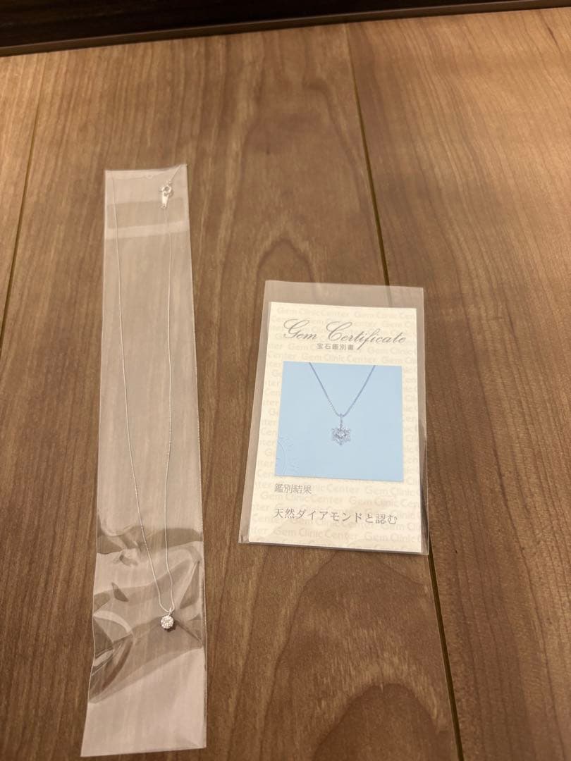 めい⭐︎ママ　K10WG 0.2ct ネックレス　ホワイトゴールド