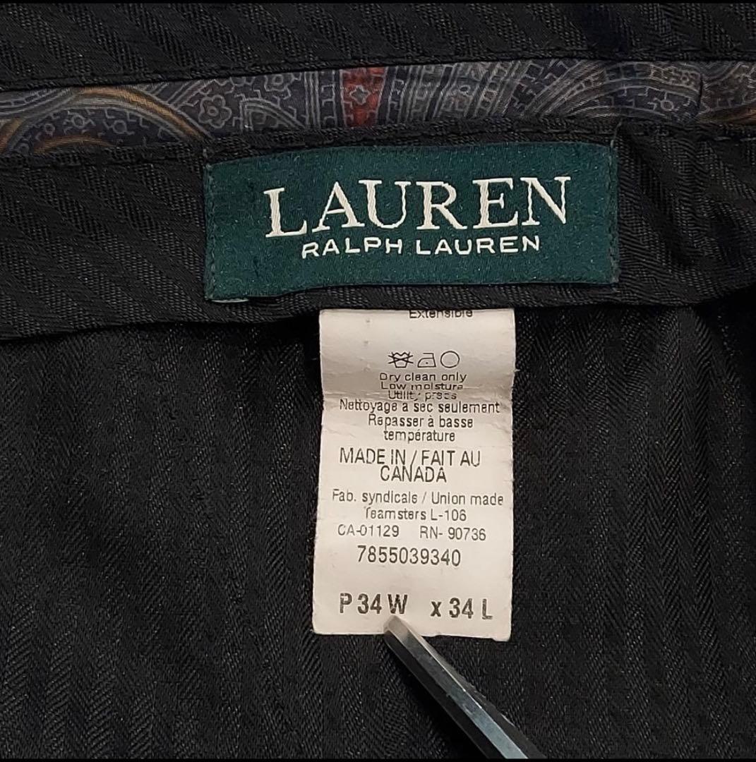 ローレン ラルフローレン W34 スラックス 90s カナダ製 黒