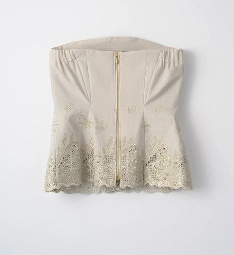 MURRAL Morpho embroidery bustier 刺繍 ビスチェ