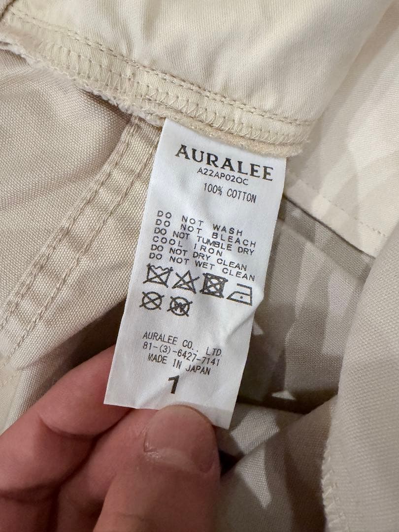 パンツ AURALEE 22AW COTTON OILED CANVAS PANTS