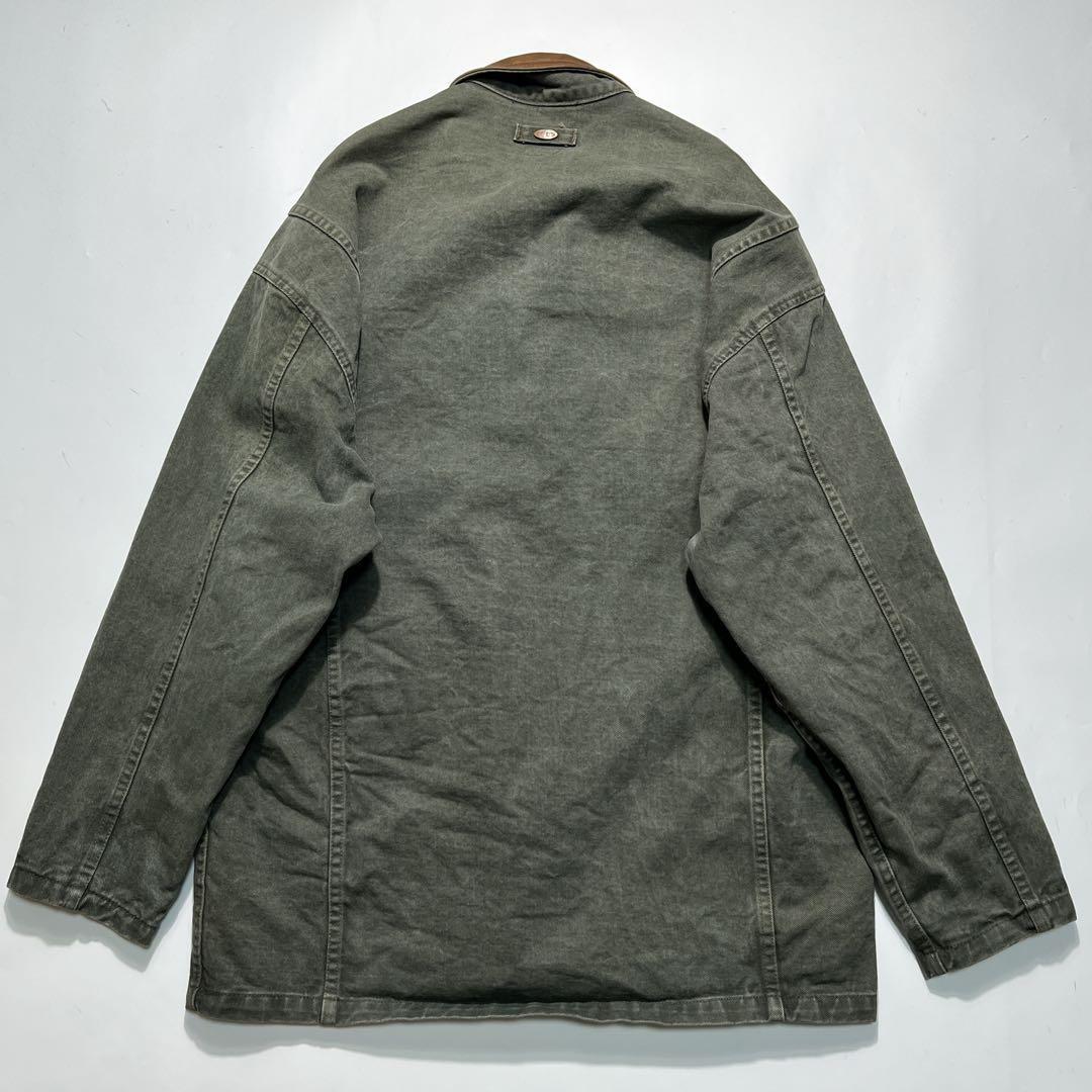 90s〜 カナダ製 ビンテージ カバーオール XL相当 モスグリーン ○7570