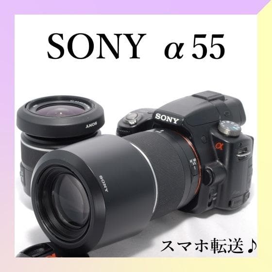 ✨SONY α55✨ダブルレンズ✨カメラデビューに✨高速AF✨一眼レフ