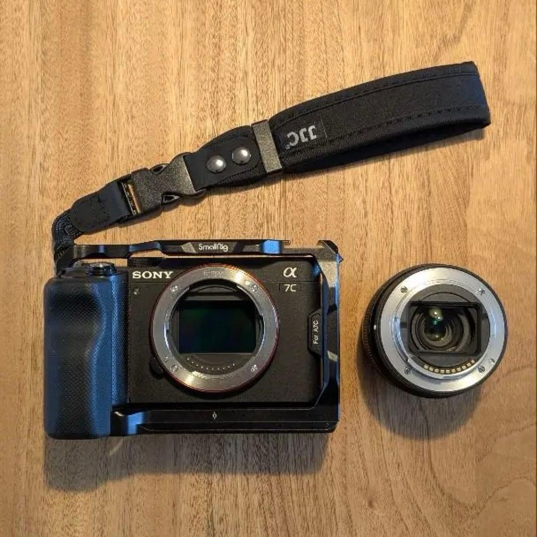 【美品】α7C （FE28-60mm）+ SmallRig + JJCストラップ