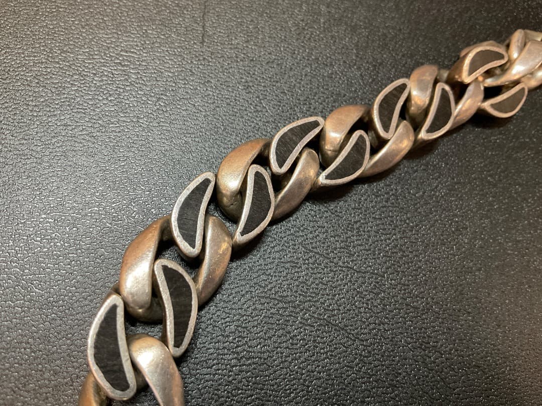 marcos マルコス シルバー × ウッド ウォレットチェーン