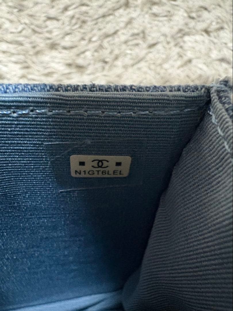 CHANEL デニムミニバッグ ゴールドロゴ　ノベルティ