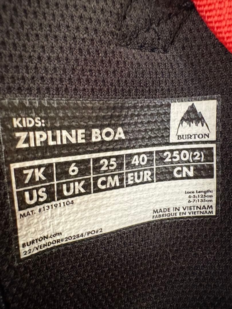 Burton Kids Zipline BOA 25cm スノーボードブーツ
