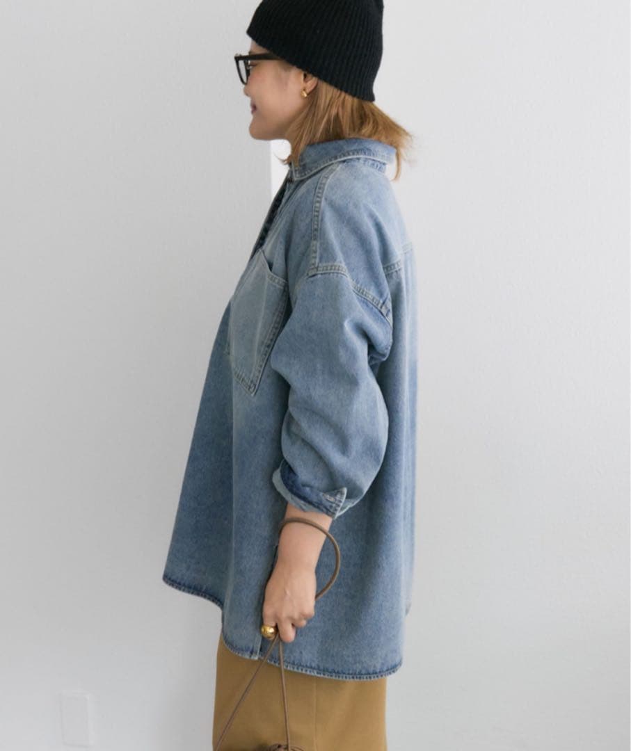 新品未開封⭐︎PUAL CE CIN⭐︎ヴィンテージライク デニムチュニックシャツ