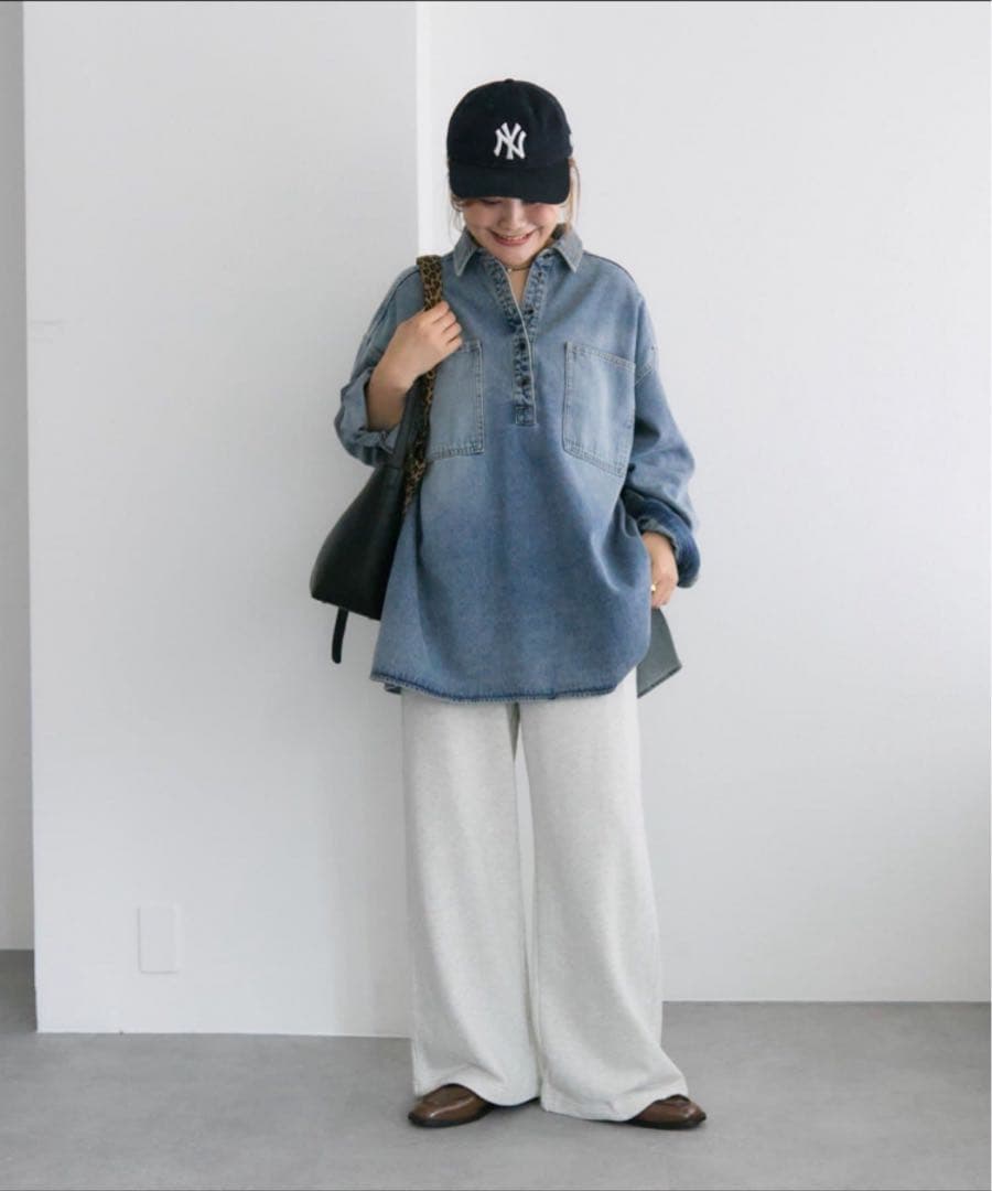 新品未開封⭐︎PUAL CE CIN⭐︎ヴィンテージライク デニムチュニックシャツ