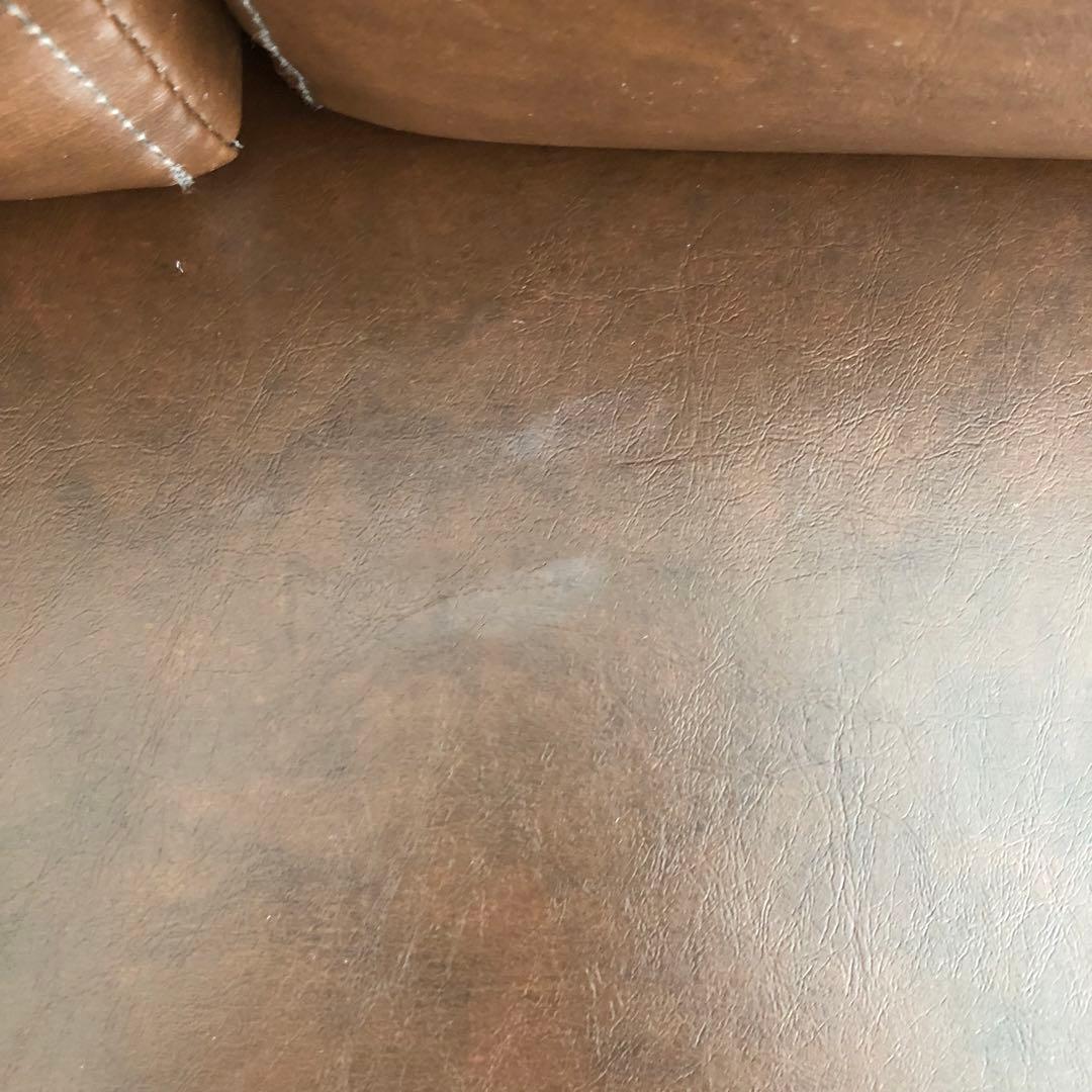 unico ブラウン 2人掛けソファ　ユニコ　合皮　レザーソファー