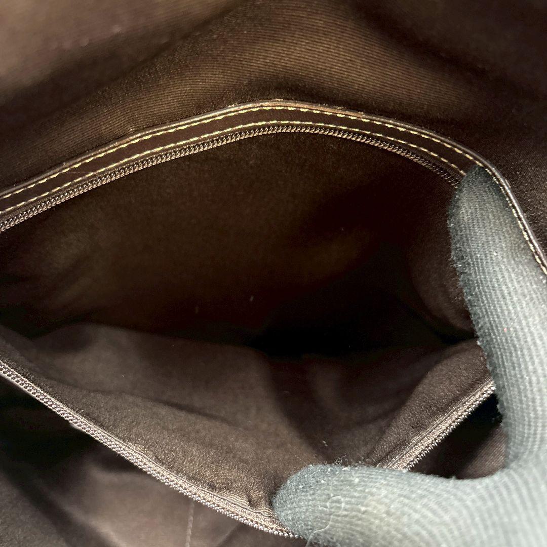 【美品】コーチ メッセンジャーバッグ オールレザー ブラウン 金具 チャーム