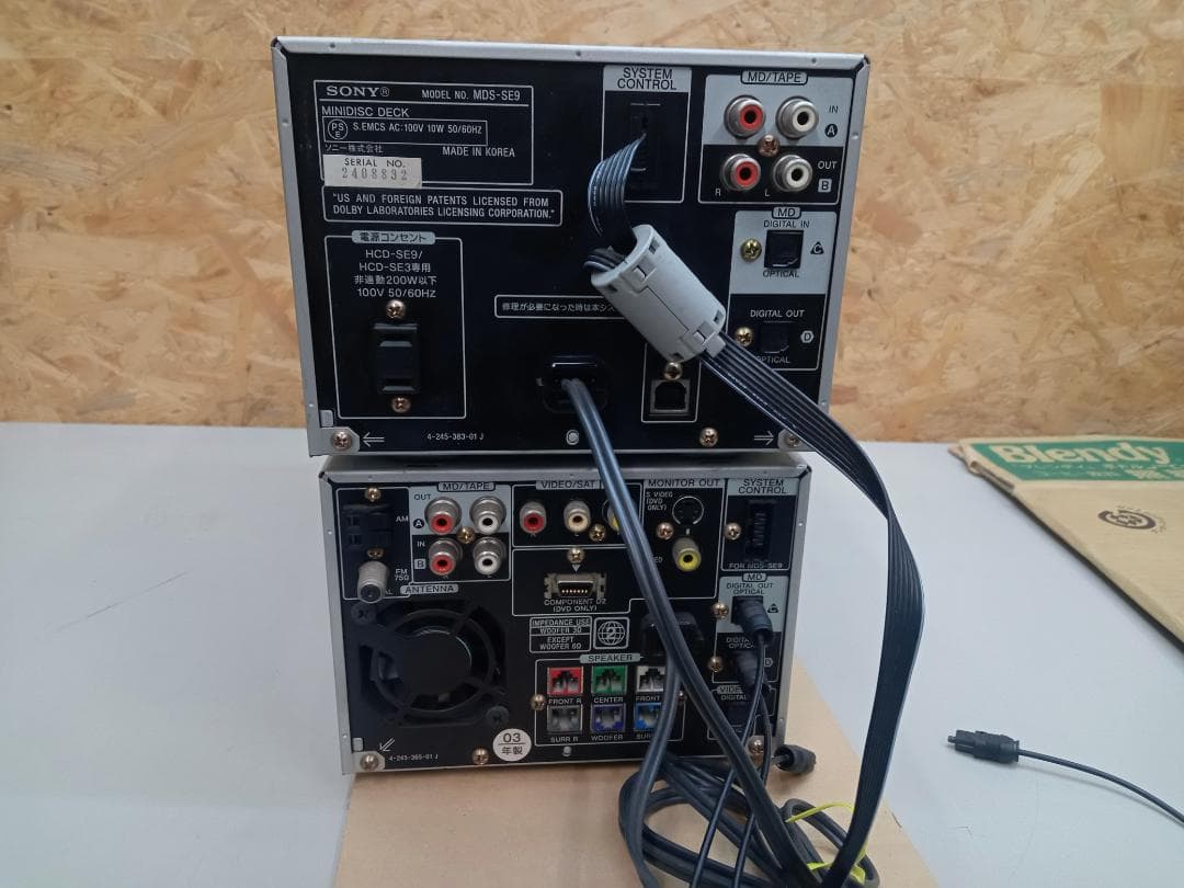 SONY　ソニー　ミニディスクカセットデッキ　MDS-SE9