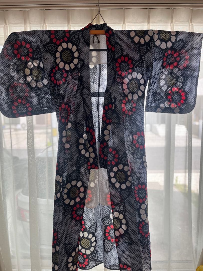 有松絞り 浴衣 粋 美品 濃紺 藍色 夏着物