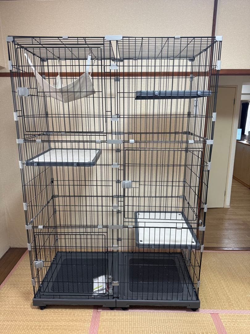 多段式金属製キャットケージ