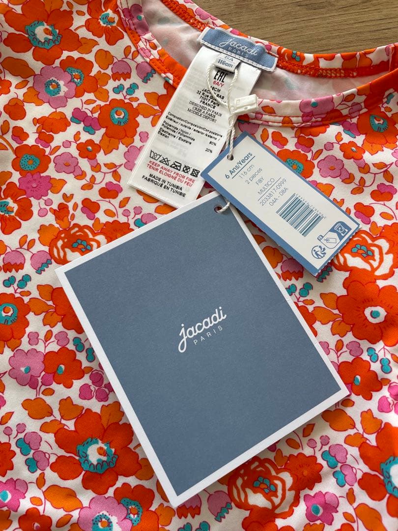 Jacadi 水着　ラッシュガード　日焼け予防　リバティ　110 120 6歳