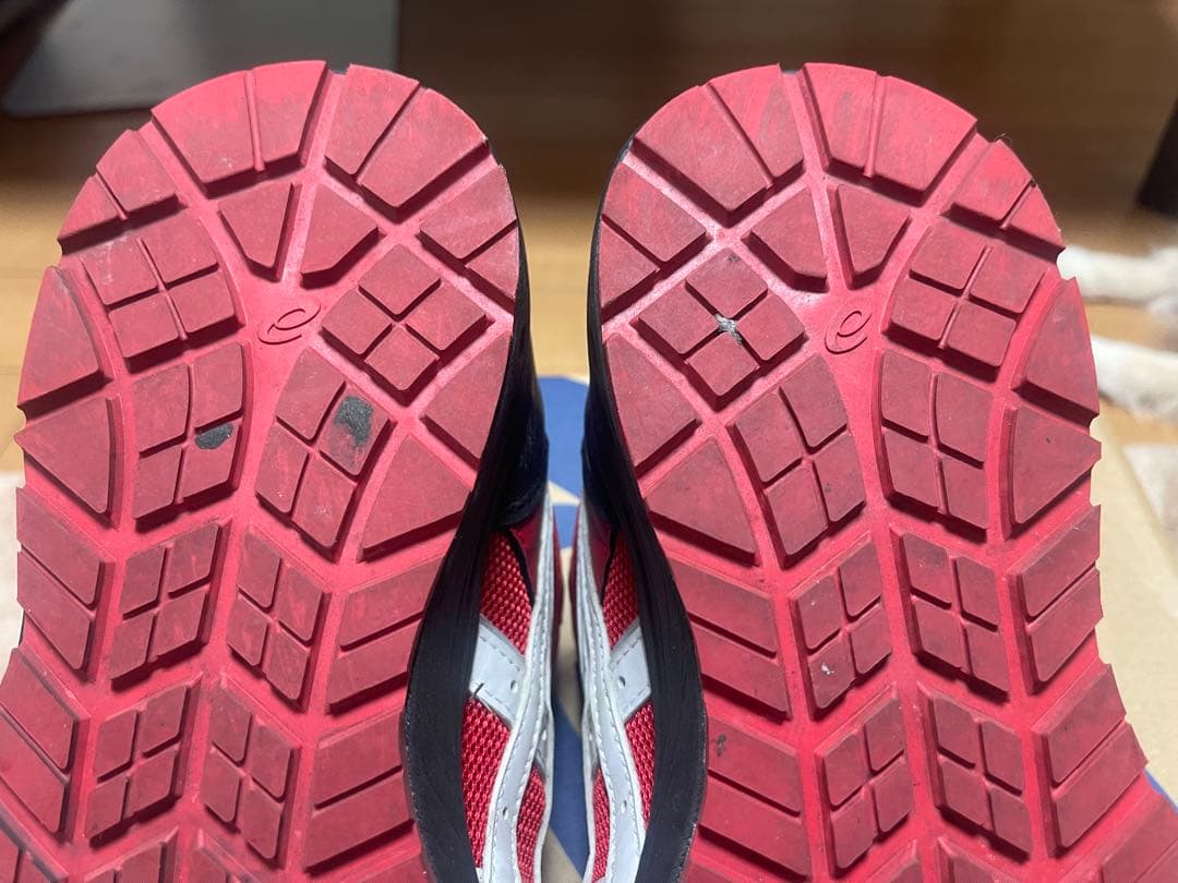 ASICS BOAウィンジョブ安全靴 レッドCP209とCP301の2セット中古