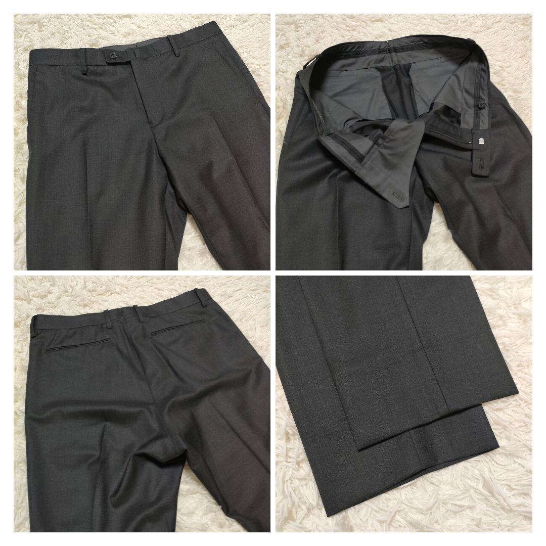 【美品】スーパー150S　カノニコ　スーツ　シングル　段返り　グレー　XL位