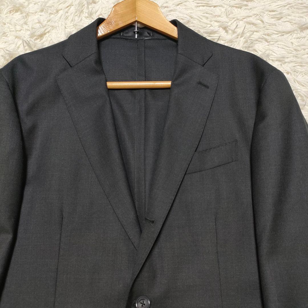 【美品】スーパー150S　カノニコ　スーツ　シングル　段返り　グレー　XL位