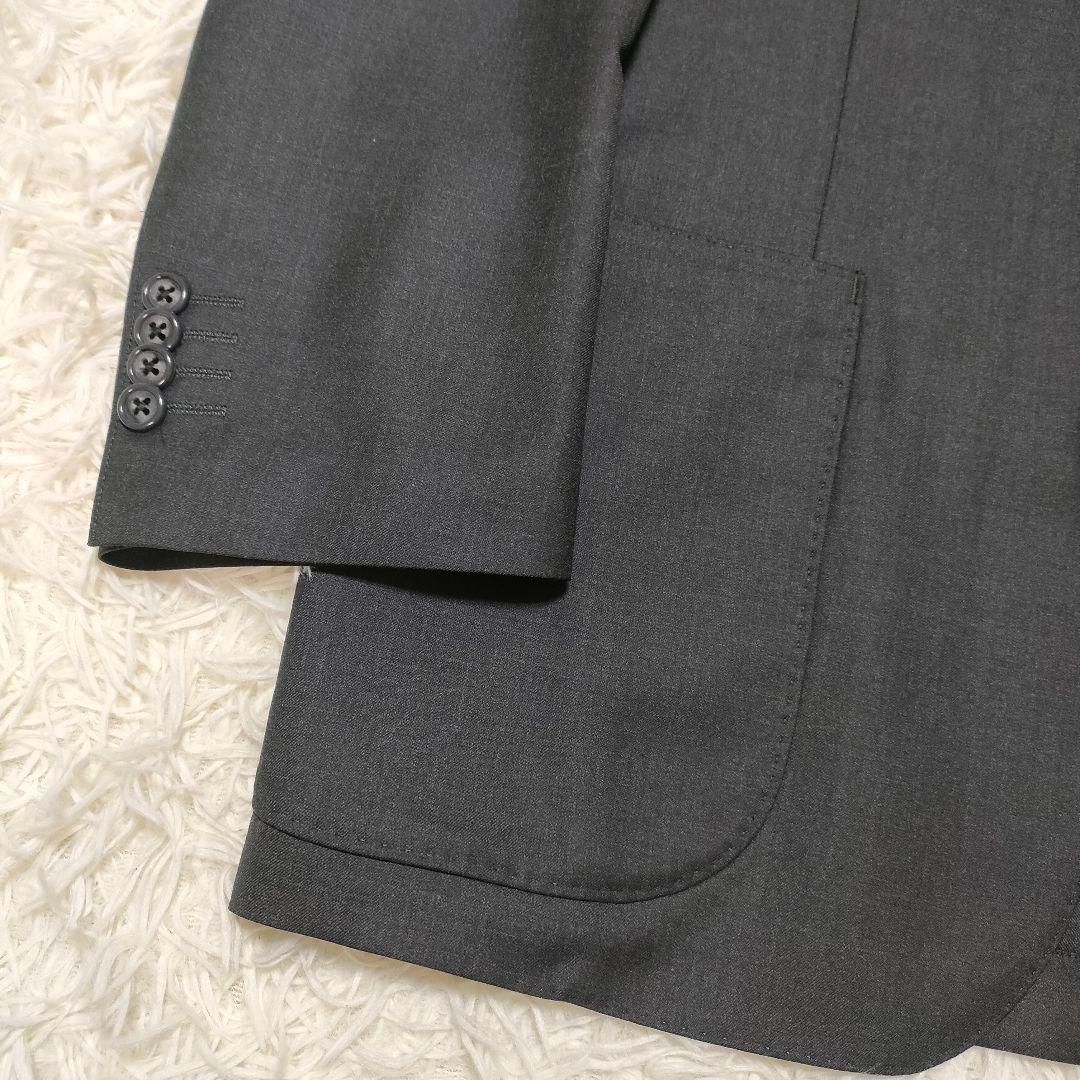 【美品】スーパー150S　カノニコ　スーツ　シングル　段返り　グレー　XL位