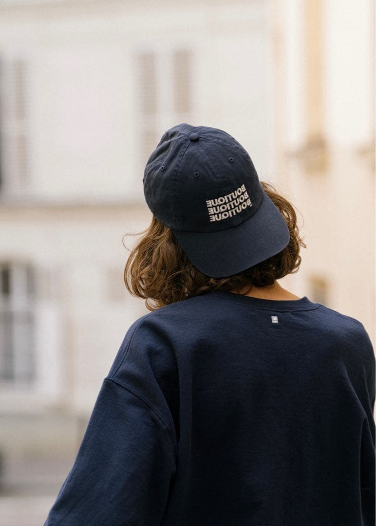 トップス boutique crewneck sweat navy ovy 1ldk