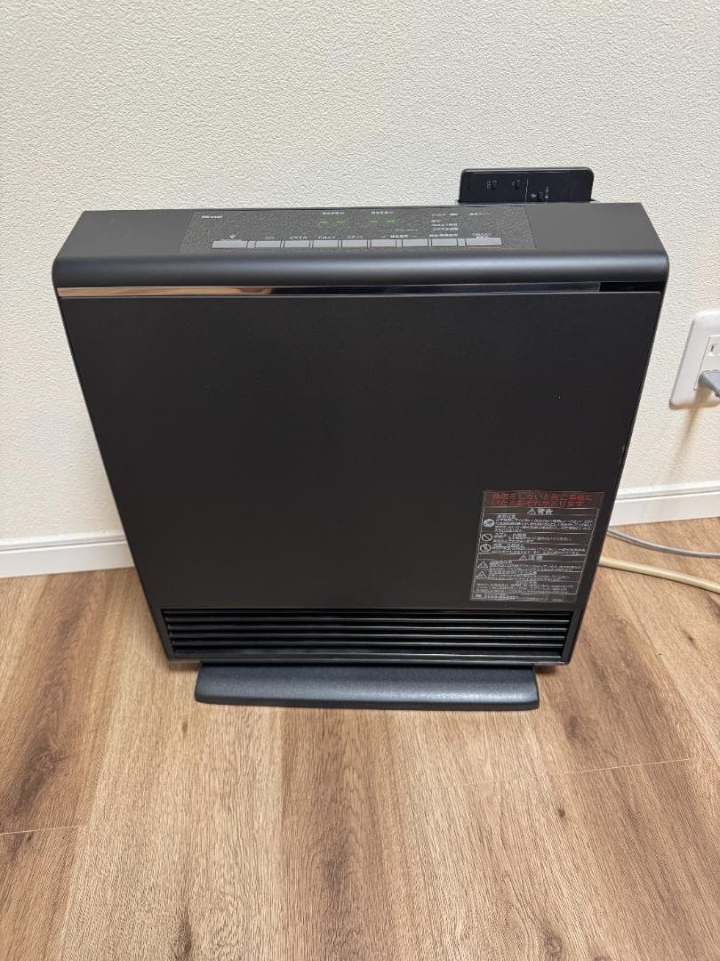 リンナイ ガスファンヒーター リモコン付き 黒