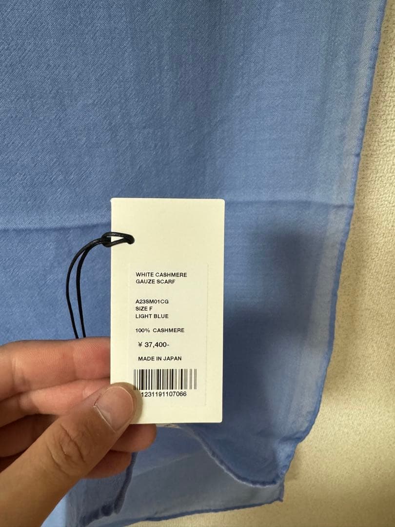 小物 23SS WHITE CASHMERE GAUZE SCARF