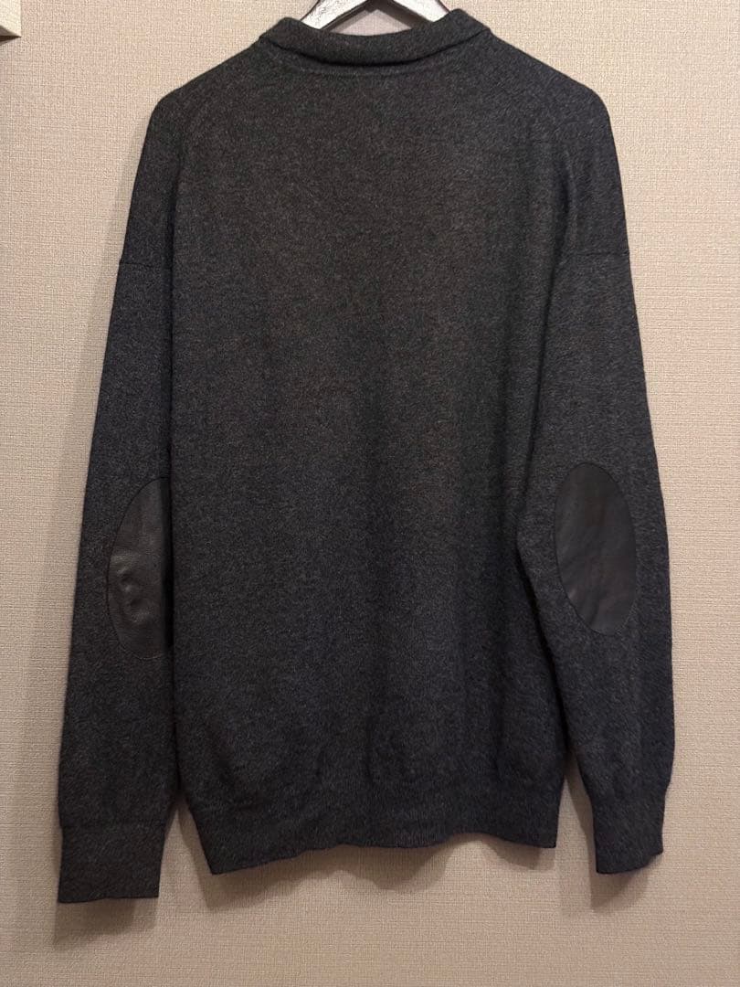 Cash and Barba モンゴリアンカシミヤ エルボーパッチ ポロサイズ4