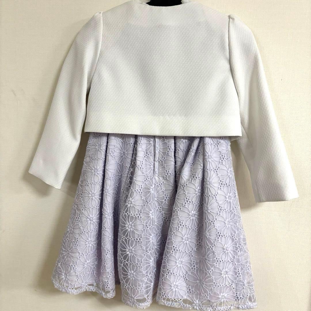 プティマイン セレモニー　ドレス　スーツ　ラベンダー花柄　コサージュ110cm