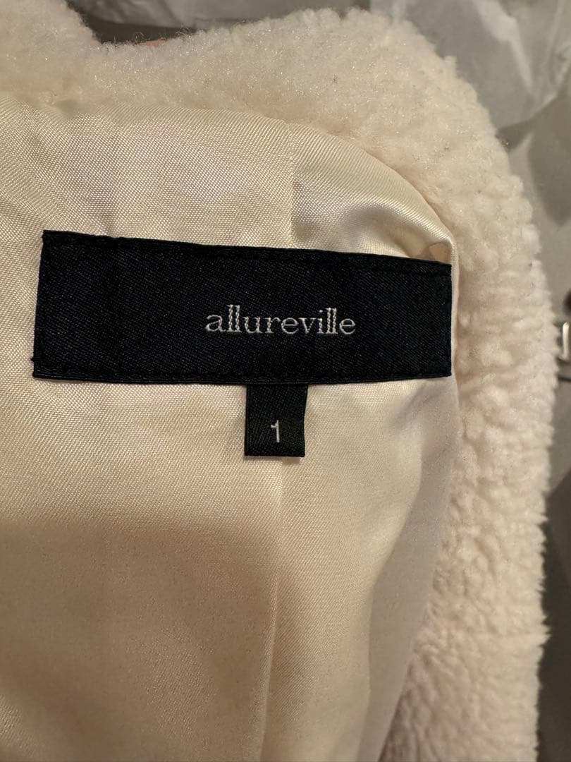 アルアバイル　ウールMIXボアピーコート【白洋社ローヤルクリーニング済】