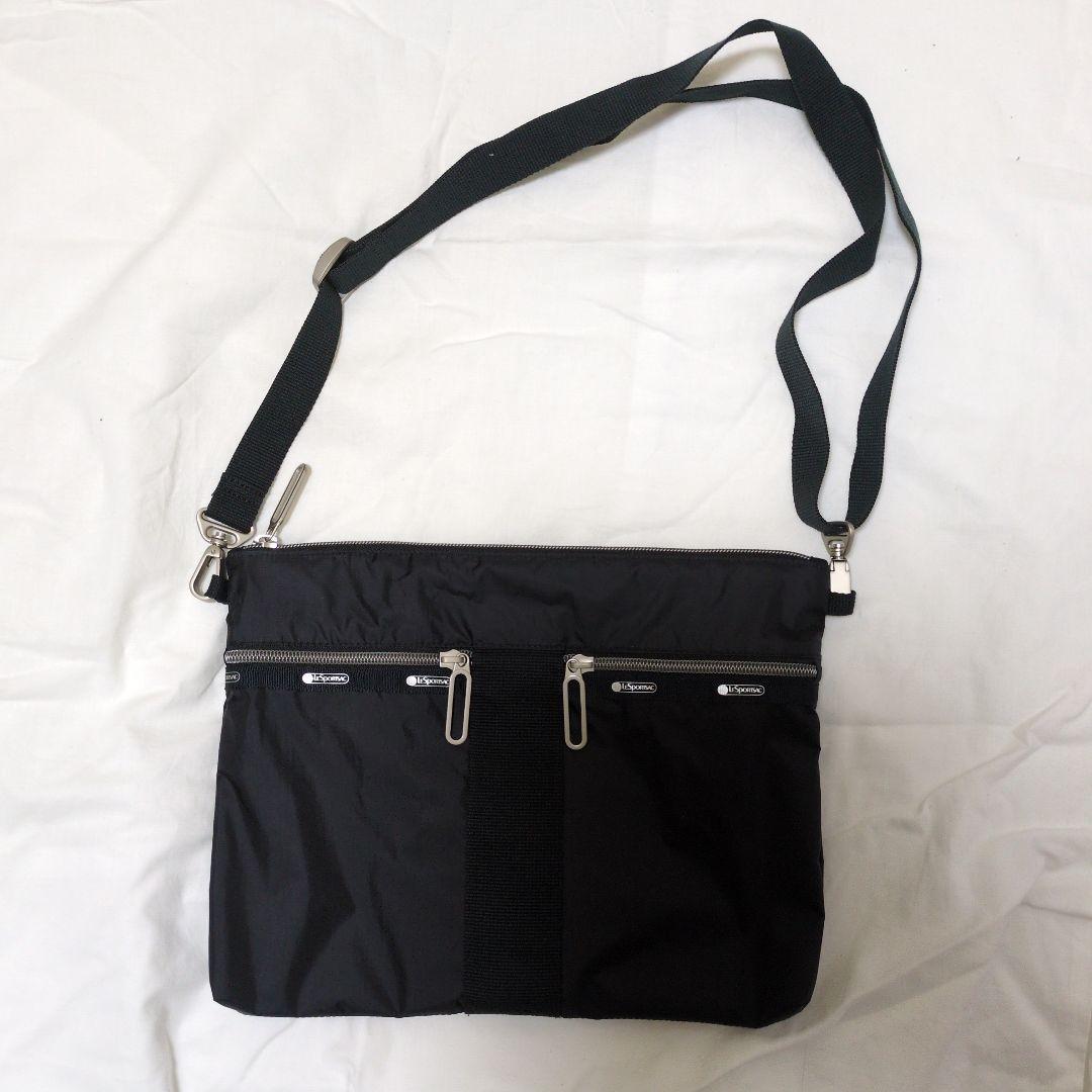 レスポートサックナイロン ブラック ショルダーバッグ 中型斜めがけ男女兼用新品